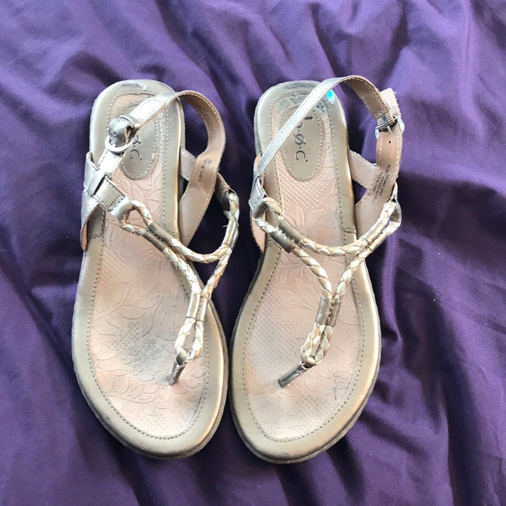 Gold Greek wrap sandals